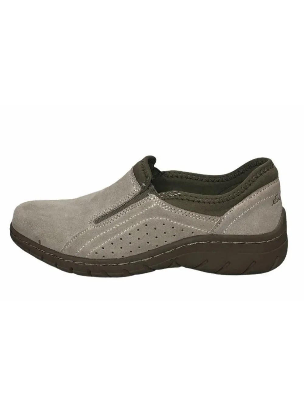 Eddie Bauer Deep Cushioning Birch Bay Beige Suede Leather Loafer Womens 6 M Shoe